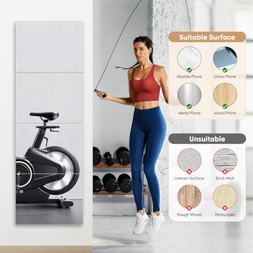 8"x6" Self Adhesive Acrylic Mirror Tiles 10 Pcs Flexible Non Glass Sheets - Image 3