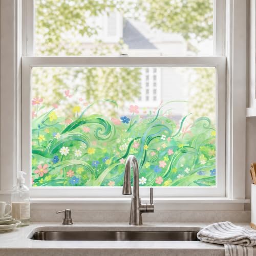 ADD.HERES Stained Glass Window Film, Window Film Decorative, 17.5 x 78.7 in by ADDHERES