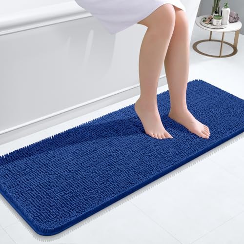 OLANLY Bathroom Runner Rugs 47x17, Extra Soft Absorbent Chenille Bath Rugs by OLANLY