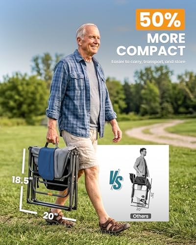 KingCamp Oversized Camping Directors Chair for Big & Tall Heavy Duty 440lbs - Image 2
