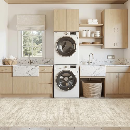Soalmost Washable 3x10 Hallway Runner Rug Non-Slip Kitchen Entry Rugs Beige - Image 4