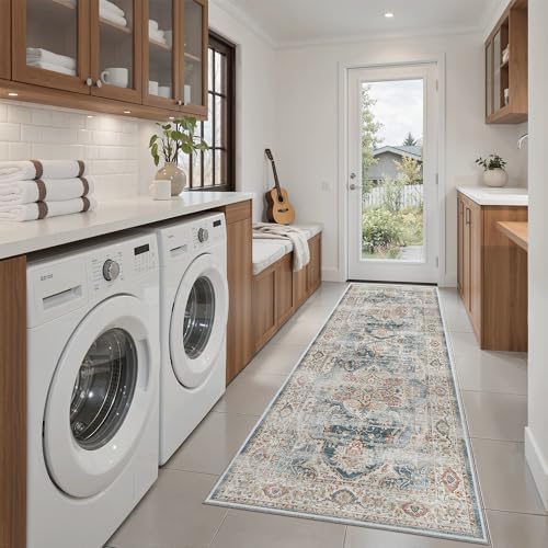 Madane Washable Runner Rug 2x6 Runners for Hallways Non Slip, Navy - Image 2