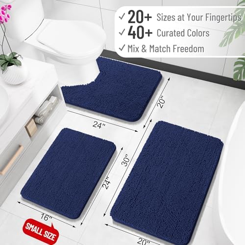 OLANLY Large Bathroom Rugs 47x32, Extra Soft Absorbent Chenille Bath Rugs - Image 2
