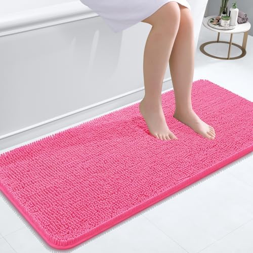 OLANLY Bathroom Runner Rugs 47x20, Extra Soft Absorbent Chenille Bath Rugs by OLANLY