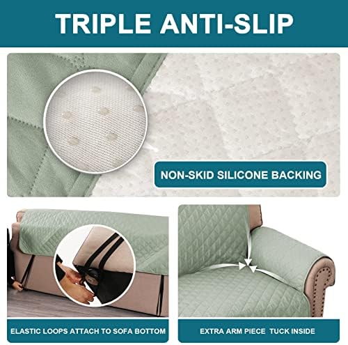 Turquoize 100% Waterproof Sofa Covers Couch Cover for Dogs, Loveseat 47" - Image 4