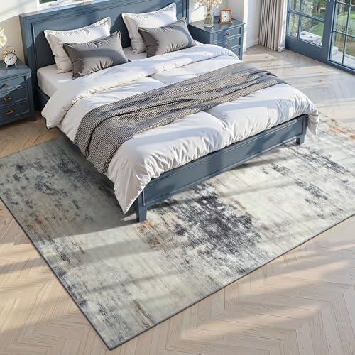 Toneed Washable 5x8 Area Rug with Non-Slip Backing for Living Room - Image 2