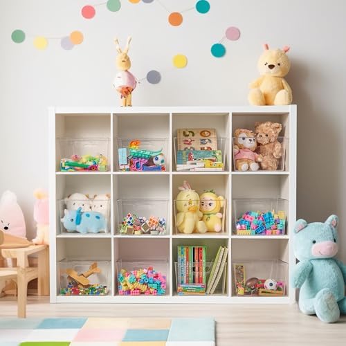 Vtopmart 8 Pack Extra Large Clear Storage Bins, 11x11 Cube Organizer - Image 3
