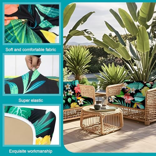 12 Pcs Outdoor Cushion Covers, Patio Sofa Cushion Covers Replacement - Image 4
