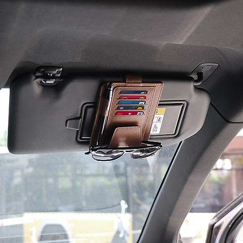 Londo Leather Car Visor Organizer – Stylish & Functional Storage for Sunglasses, Cards, and Essentials - Image 4