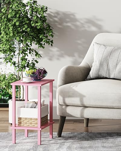 TUTOTAK End Table, Side Table, Nightstand, 2-Tier Storage Shelf - Image 7