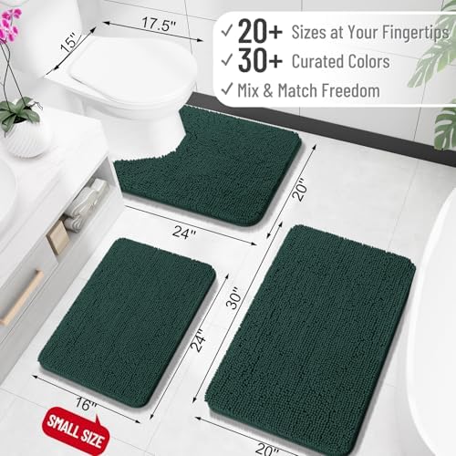 OLANLY Large Bathroom Rugs 44x32, Extra Soft Absorbent Chenille Bath Rugs - Image 2