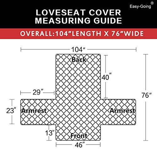 Easy-Going Reversible Couch Cover, 2 Cushion Sofa, Dark Blue/Light Blue - Image 6