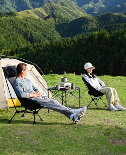 iClimb Lightweight Stable Alu. Folding Square Table Roll Up Top (Nature, M) - Image 6