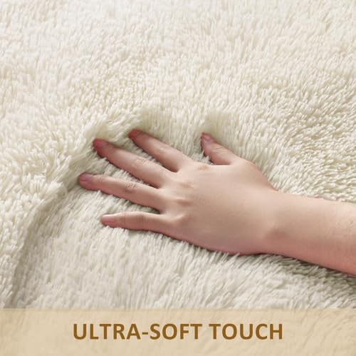 Ophanie Area Rugs 10x12 Living Room, Large Ivory Bedroom Carpet, Big Shag Indoor Thick Soft Nursery Rug, Fluffy Carpets for Boy and Girls Room Home Decor Aesthetic with Over 99 pcs Pile fibers - Image 2