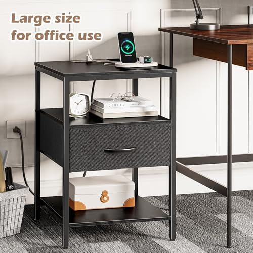SUPERJARE Nightstand with Charging Station, USB-C Port, Bedside Table - Image 6