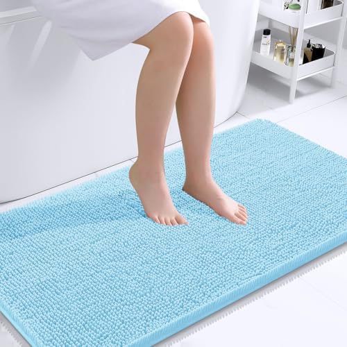 OLANLY Bathroom Runner Rugs 44x24, Extra Soft Absorbent Chenille Bath Rugs by OLANLY