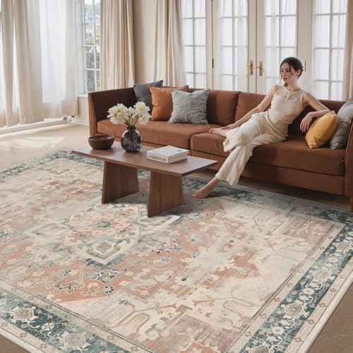 Rugxara 8x10 Area Rugs,Large Rugs for Living Room(BlueOrange) - Image 4