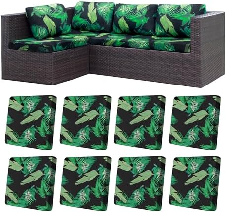 8 Pcs Outdoor Cushion Covers, Patio Sofa Cushion Covers Replacement by BIETYONE