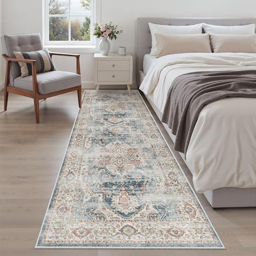 Madane Kitchen Runner 2'6''x8' Soft Rug Runners for Hallways, Navy - Image 7
