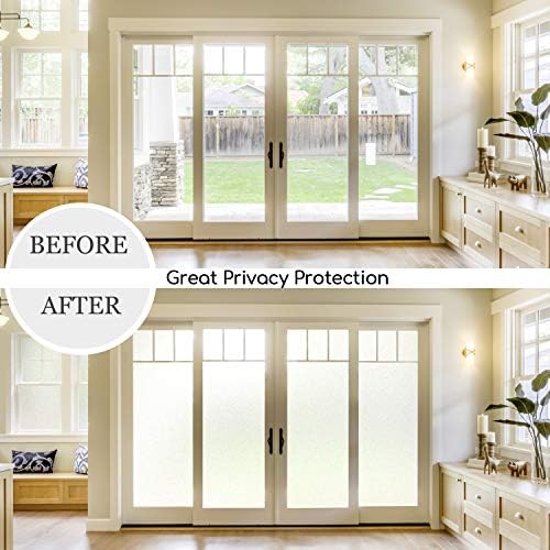 HIDBEA White Frosted Glass Window Privacy Film,Static Cling 35.4 in x 8.2 ft - Image 3