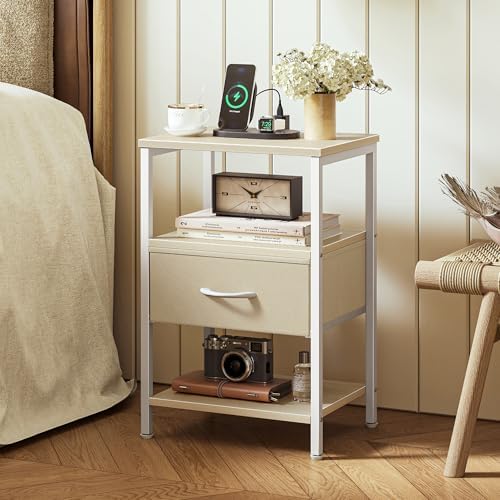 SUPERJARE Nightstand with Charging Station, USB-C Port, Bedside Table - Image 2