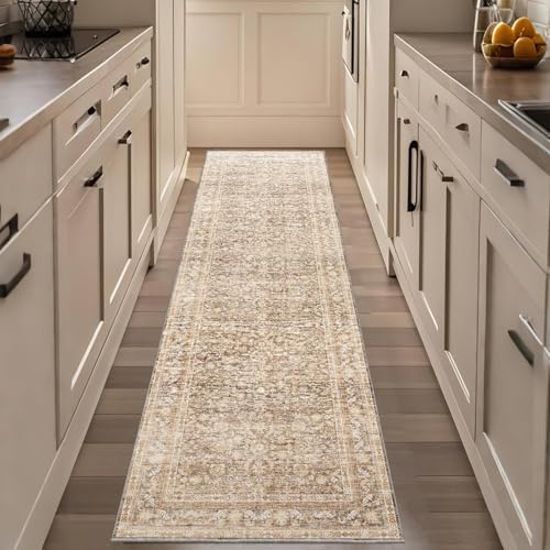 OPPODREAM Vintage Beige Area Rugs 2x8, Washable Rug for Living Room by OPPODREAM
