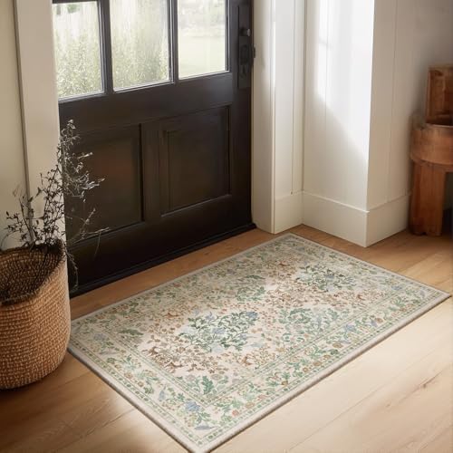 2x3 Washable Small Rugs for Entryway: Door Mat Indoor Entrance Throw Area Rug Non-Slip Low Pile Soft Kitchen Rug for Front Door Indoor Entrance Entry Bedside Kids Room - Image 6