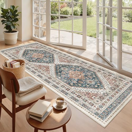 Madane Hallway Runner 3x8, Kitchen Rugs Washable Entry Rug, Navy Blue - Image 4