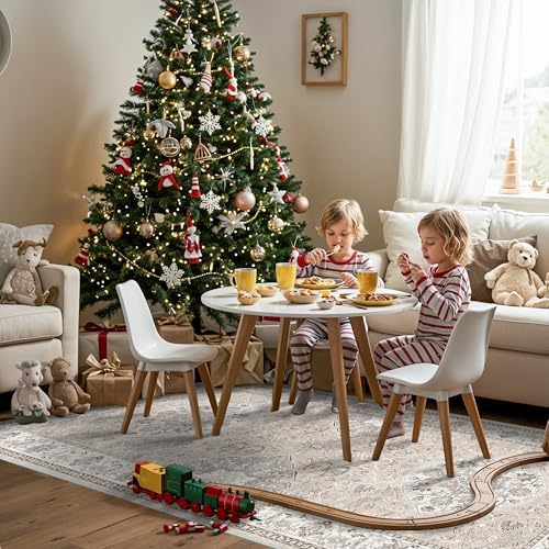 Washable 4x8 Hallway Runner Rug: Vintage 8ft Soft Runners for Entry Kitchen Wide Non Slip Low Pile Carpet for Living Room Bedroom Thin Water Resistant Carpet for Bathroom Dining Room Foyer(Beige,4x8) - Image 5