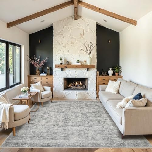 Rugxara Grey 8x10 Area Rugs for Living Room Bedroom Large Washable Rug - Image 6
