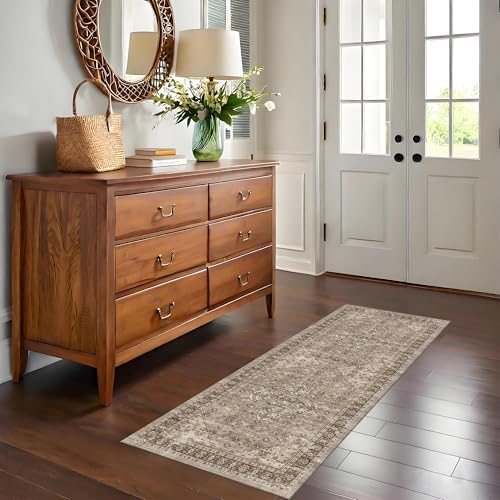 Washable Runner Rug 2x5, Vintage Non Slip Hallway Rug - Image 3