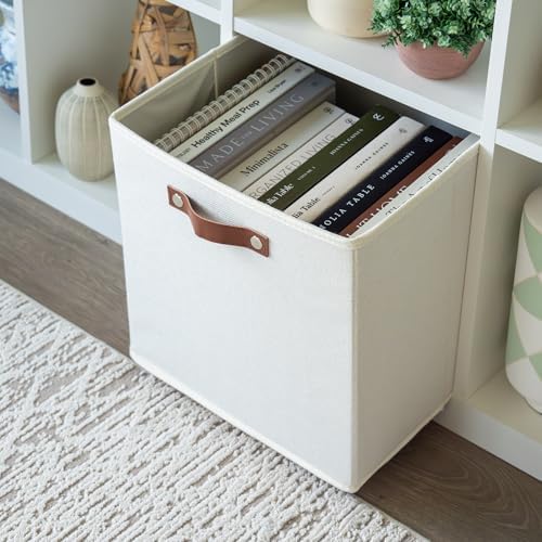 OrganiHaus 13x13 Cube Storage Bins, Set of 4 - Fabric Storage Cubes - Image 5
