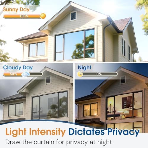 Homein Window Tint for Home with Tools, One Way Window Film, Black Silver - Image 6