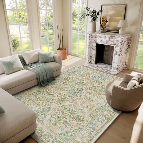 10x14 Area Rugs for Living Room: Washable Rug Non Slip Stain Resistant Ultra Soft Faux Wool Low Pile Lightweight Indoor Large Rugs for Dining Room Bedroom Nursery Under Table Rug Farmhouse Home Office - Image 6