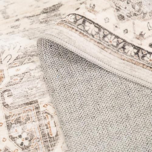Washable Hallway Runner Rugs 3x20: Soft Ultra Thin Low Pile Carpet Machine Washable Indoor Lightweight Rug Runner Anti Slip Backing Rugs for Living Room Bedroom Kitchen 3'x20' Beige - Image 6