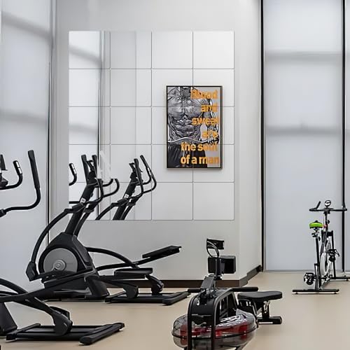 Wall Mirrors 12 x 12 Inch 4 Pack, Acrylic Mirror Tiles, Frameless Shatterproof Mirrors for Wall, Full Length Body Mirror for Bedroom, Home Gym, Door - Image 6