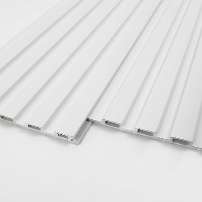 Art3d 108 x 6 in WPC Wood Slat Wall Panels, 3D Wall Accents, 8-Pack, White | Real Wood Grain, Durable, Water Resistant, Wear-Resistant, No Emission, Eco-Friendly, Easy to Care, for Living Room, Bedroom - Image 9