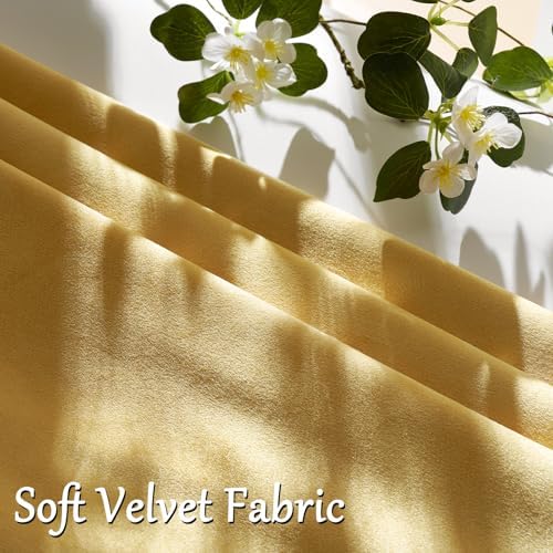 GIGIZAZA Yellow Velvet Pillow Covers 18x18 Decorative Pillows Pack of 2 - Image 5