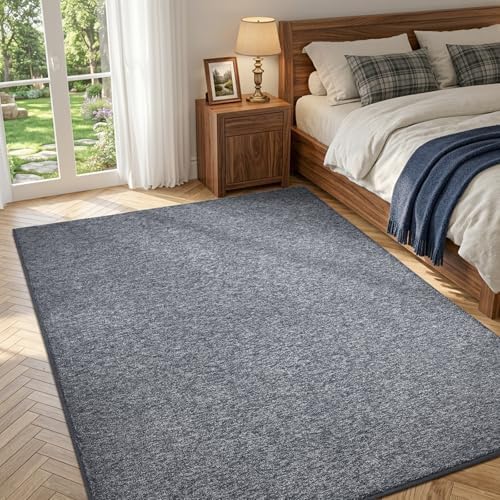 4x6 Grey Blue/White Area Rug Non-Slip Washable Soft for Bedroom Living Room - Image 2