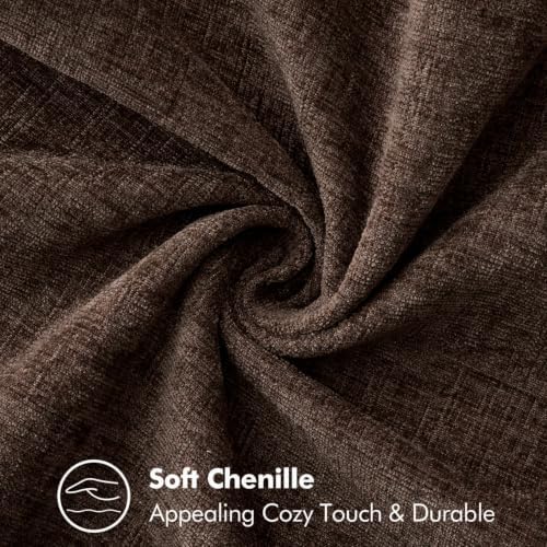 MIULEE Decorative Couch Throw Pillow Covers 20x20 Inch Dark Brown 2 Pack - Image 3