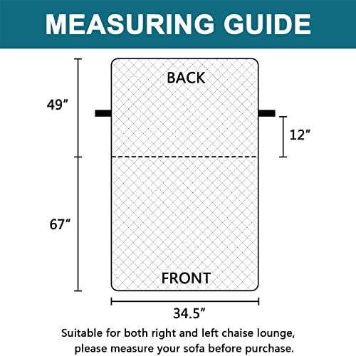 Turquoize 100% Waterproof Sofa Covers Chaise Lounge L Shape Sofa Protector - Image 6