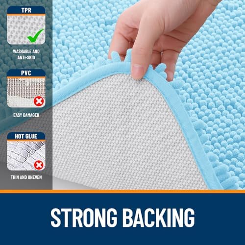 OLANLY Large Bathroom Rugs 50x30, Extra Soft Absorbent Chenille Bath Rugs - Image 6