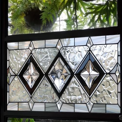 BlissYard Stained Glass Decorative Window Film 39.3x17.7 Inch PVC - Image 3