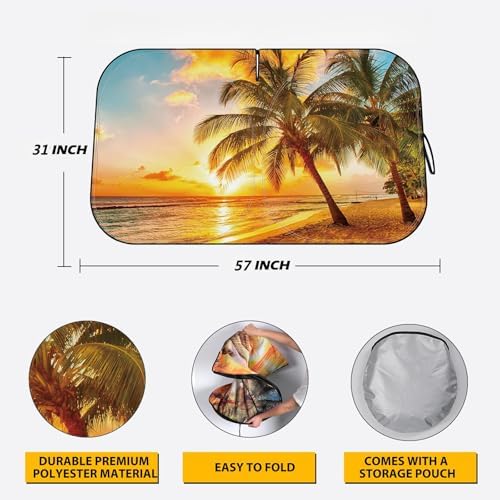 Car Windshield Sun Shade, Foldable Reflective UV Front Sunshade - Image 4