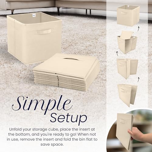 Reli. 11 Inch Cube Storage Bins (12 Pack) | Cube Organizer Bins - Image 4
