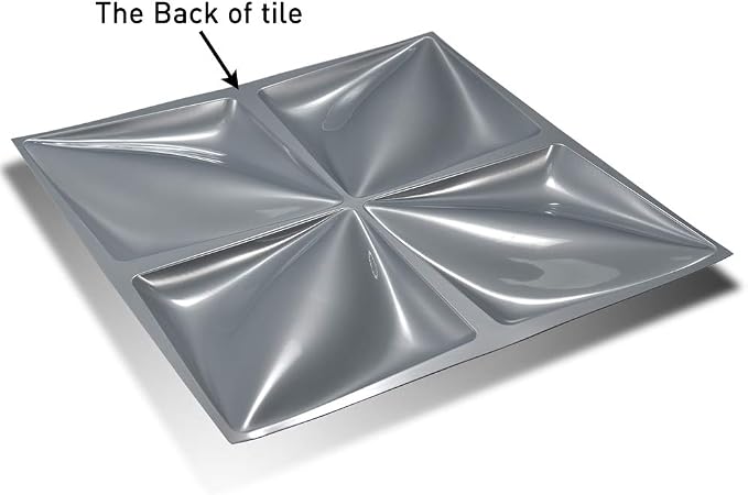 Art3d Matt Grey Silver 3D Wall Panel PVC Flower Design Cover 3 Sq Meter, for Interior Wall Decor in Living Room,Bedroom,Lobby,Office,Shopping Mall - Image 5