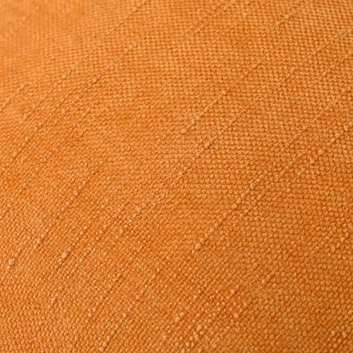 Set of 4 Soft Textured Decorative Throw Pillow Covers 20x20 Inch Cozy Farmhouse Cushion Cover Square Accent Pillow Cases for Bed Couch Sofa Living Room, Orange - Image 4