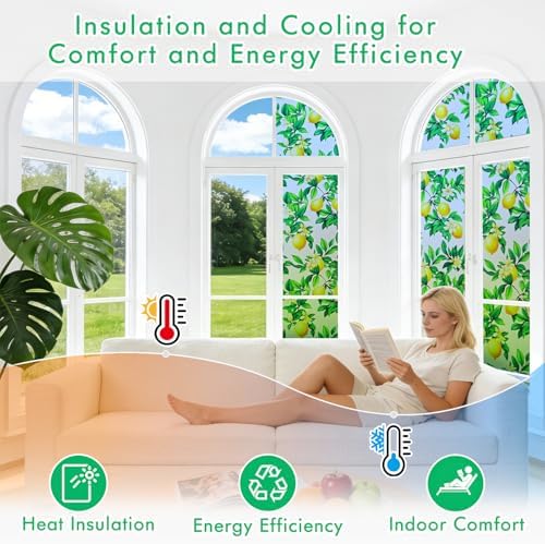 Upgraded Window Privacy Film Day & Night, Heat Blocking Anti-UV Save Energy - Image 3