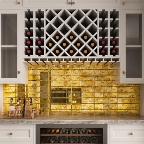 Lovdeco Peel & Stick Gold Antique Mirror Tile 3x12 Inch Beveled (20 Pcs) - Image 5