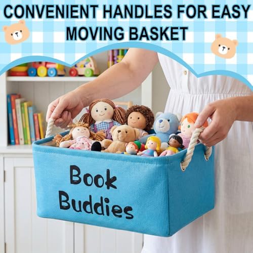 Marsui 1 Pcs Book Buddies Storage Basket for Classroom Library Organizer - Image 4